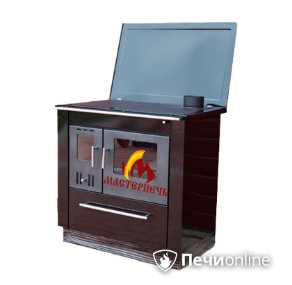 Отопительно-варочная печь МастерПечь ПВ-07 экстра с духовым шкафом, 7.2 кВт (черный) в Новоуральске